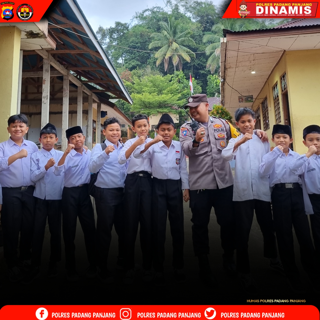 Rangkul pelajar Ini pesan pesan Bhabinkamtibmas Polsek Batipuh.