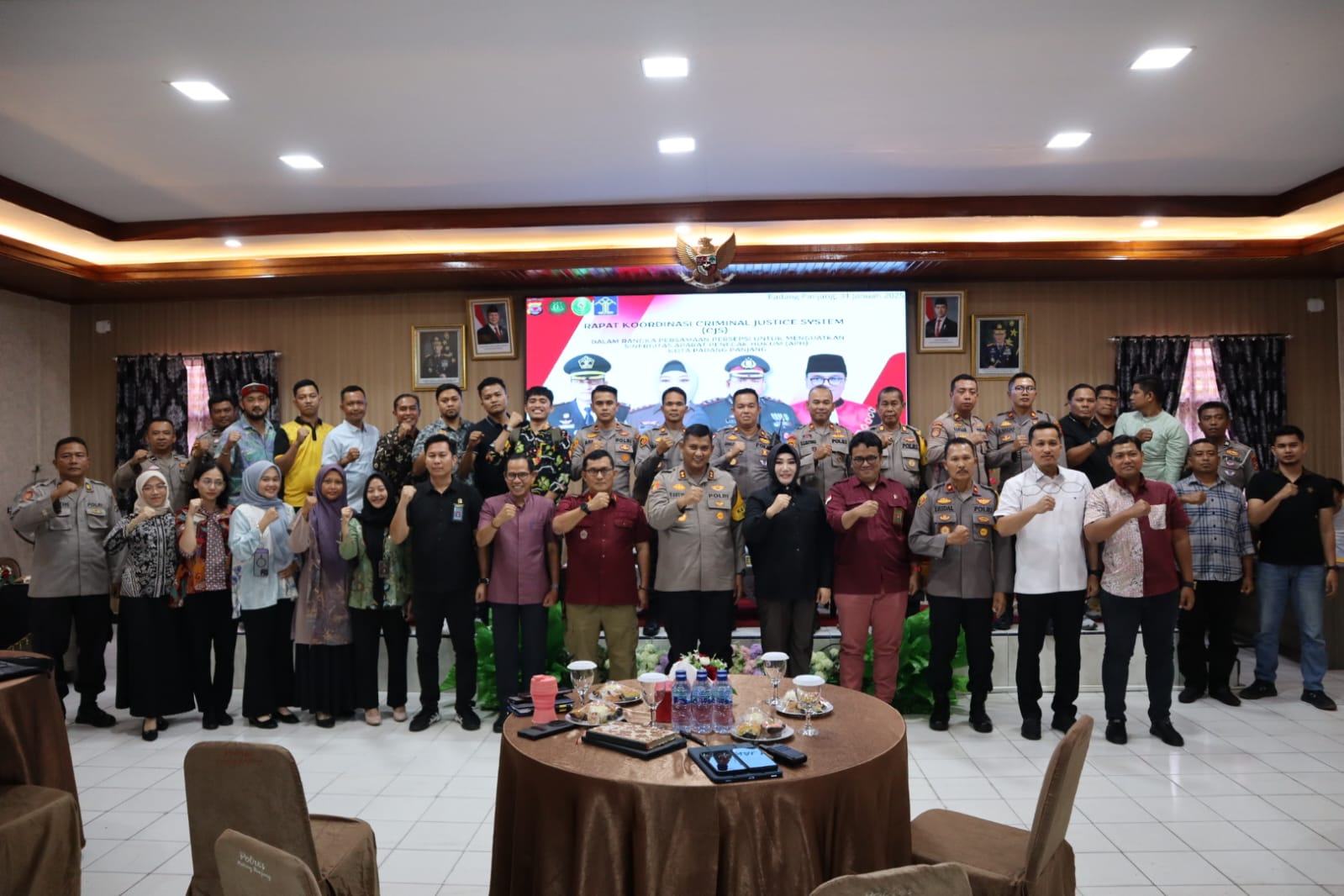 Tingkatkan kominikasi dan penguatan sinergitas antar aparat pemegak hukum (APH) polres Padang Panjang gelar Rakor Criminal Justice Sustem (CJS) 